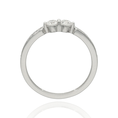 Fehér arany gyűrű 50-es méret (B33749_3I)